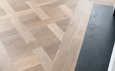 Fumed and Limed Basketweave parquet fitted at The Pavilion - TW-E966SQ