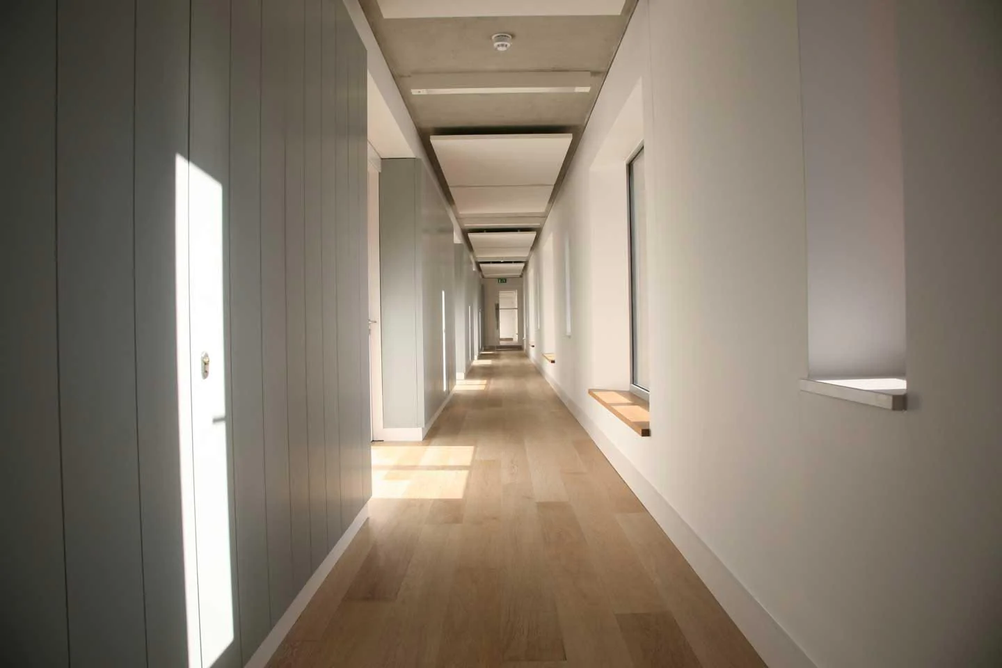 Brushed Limed Oak Flooring Lacquered Finish