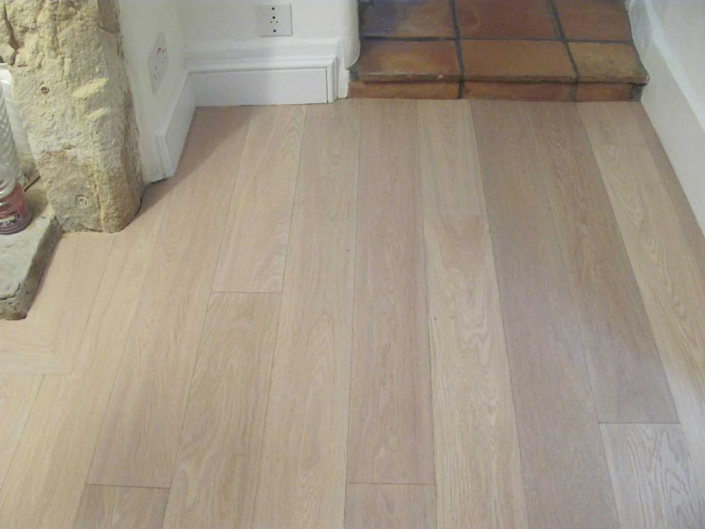 Brushed Oak Flooring White Oil Finish