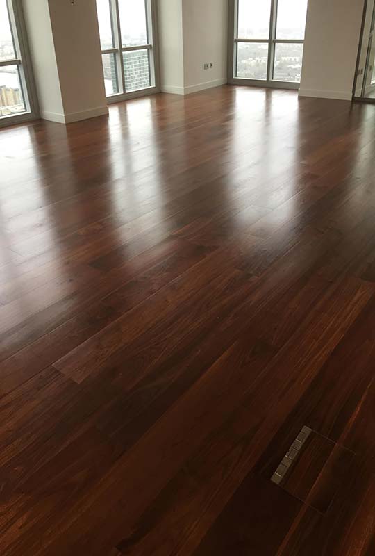 Black American Walnut Flooring Hard Wax Oil Finish