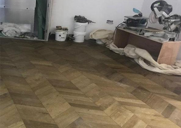 Antique Fumed Chevron Parquet Engineered Wood Flooring 60 degree chevron oiled finish