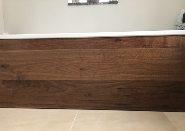 Engineered Wood Flooring used as Cladding for Baths