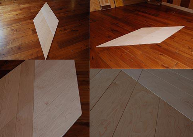 Special Design Chevron type White Oiled Maple Flooring