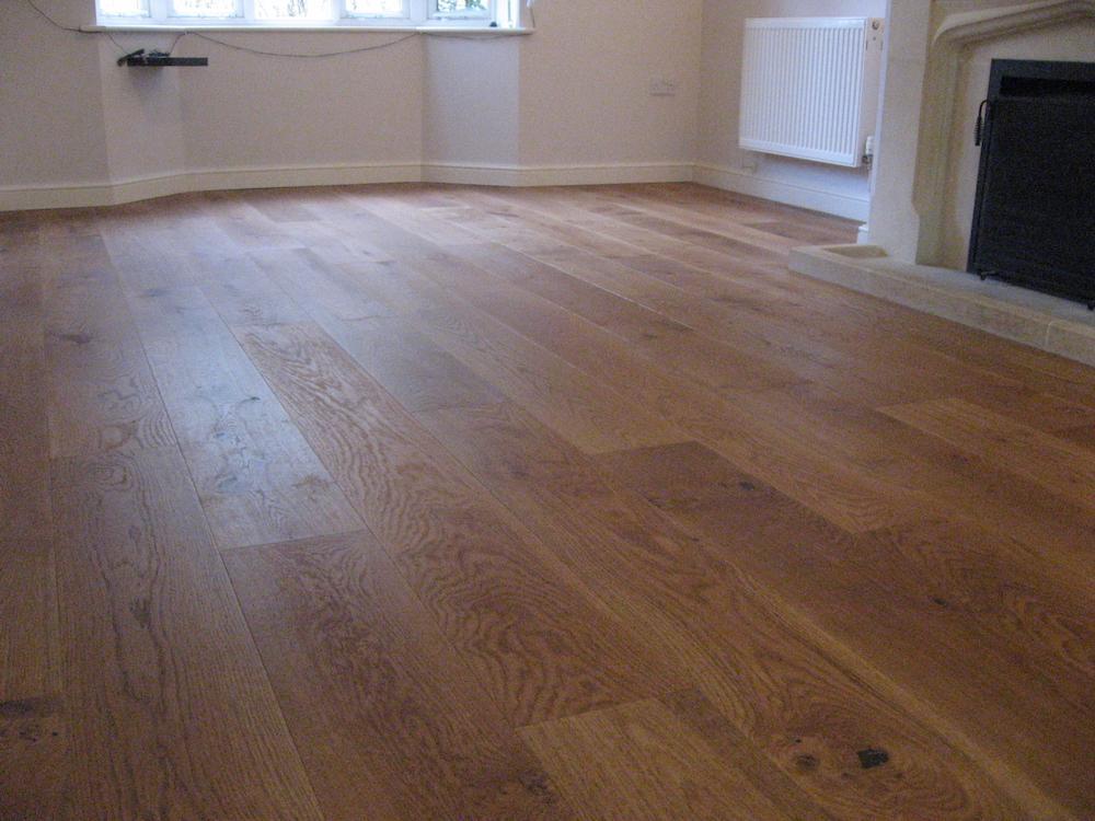 Walnut Coloured Brushed Oak Flooring in Family Home