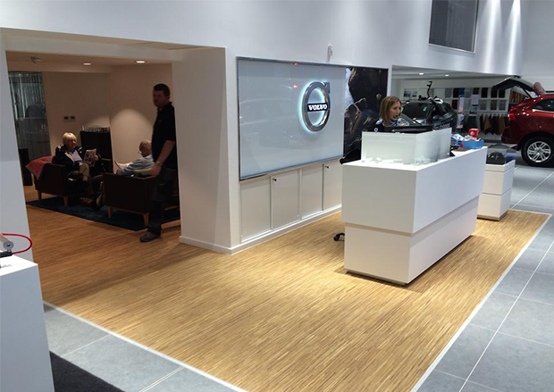 Fineline Oiled Oak flooring at Malton Volvo