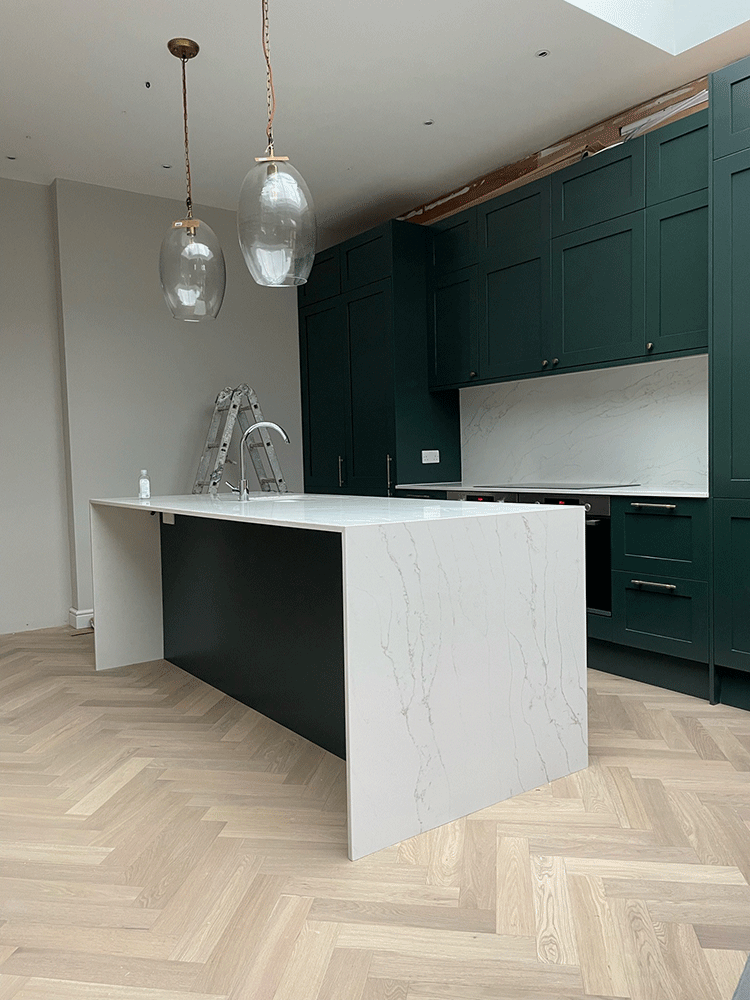 Smooth Nature Grey UV Oiled Oak Herringbone Parquet