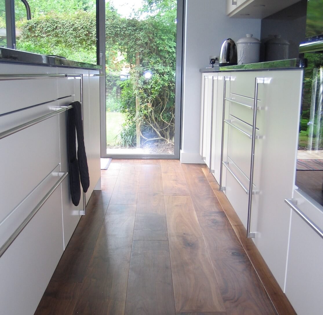 Black American Walnut Lacquered Flooring