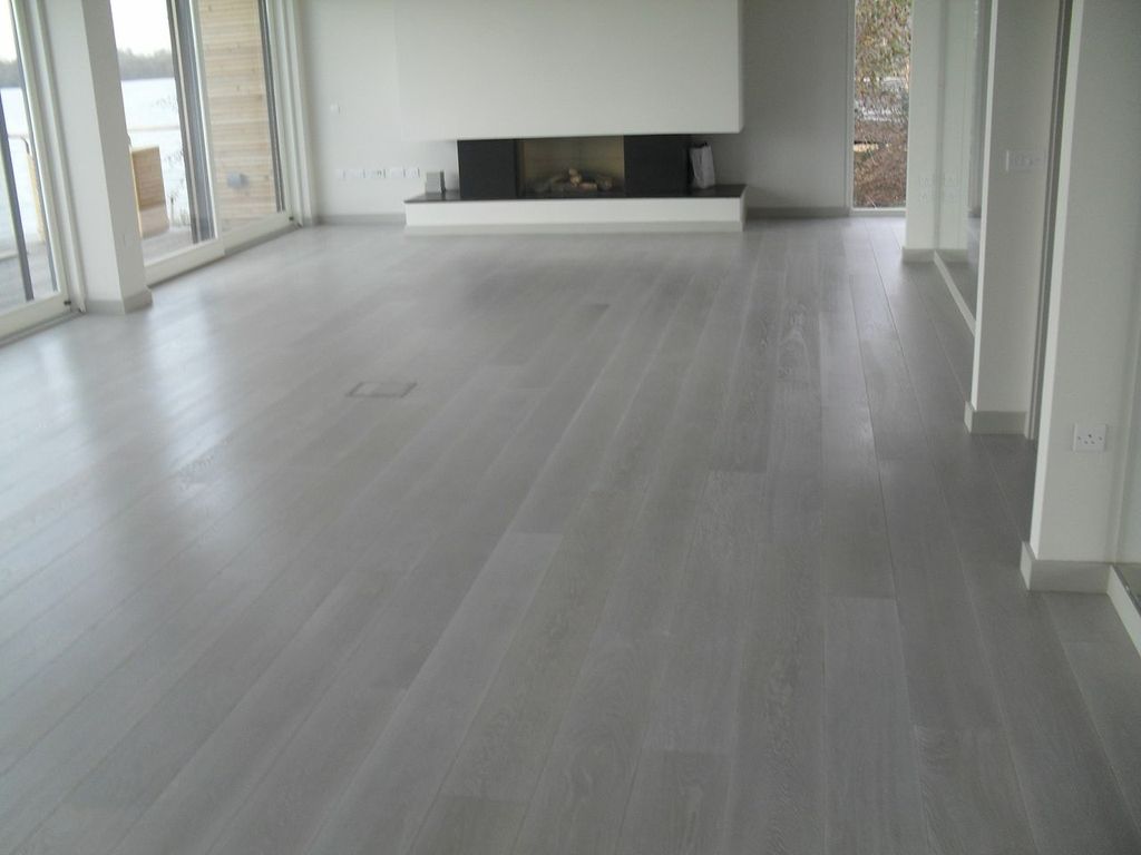 Light Brushed Dove Grey UV Oiled Oak Flooring