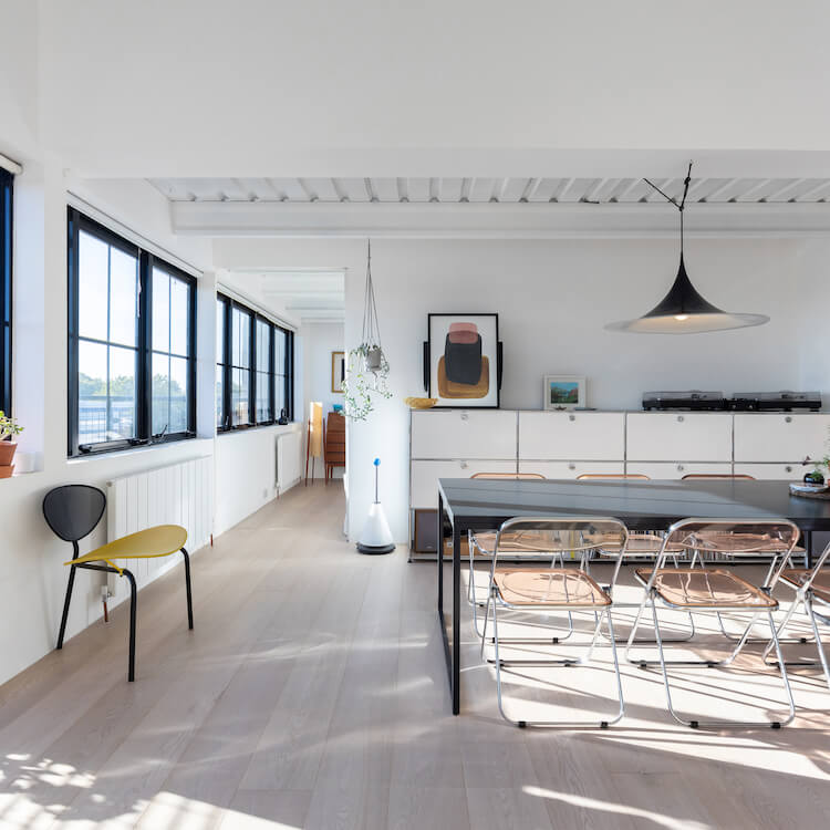 Wide White Lacquered Oak Flooring