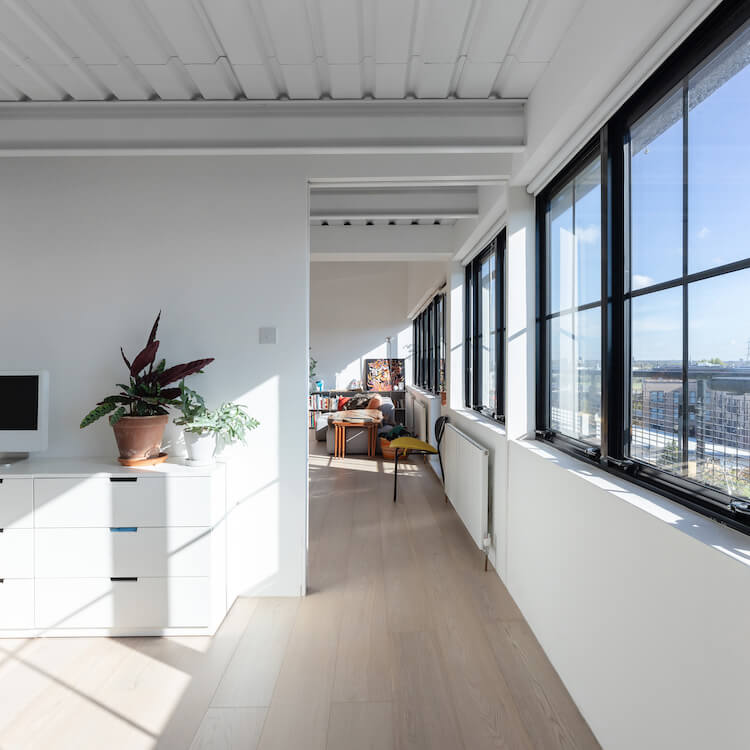 Wide White Lacquered Oak Flooring