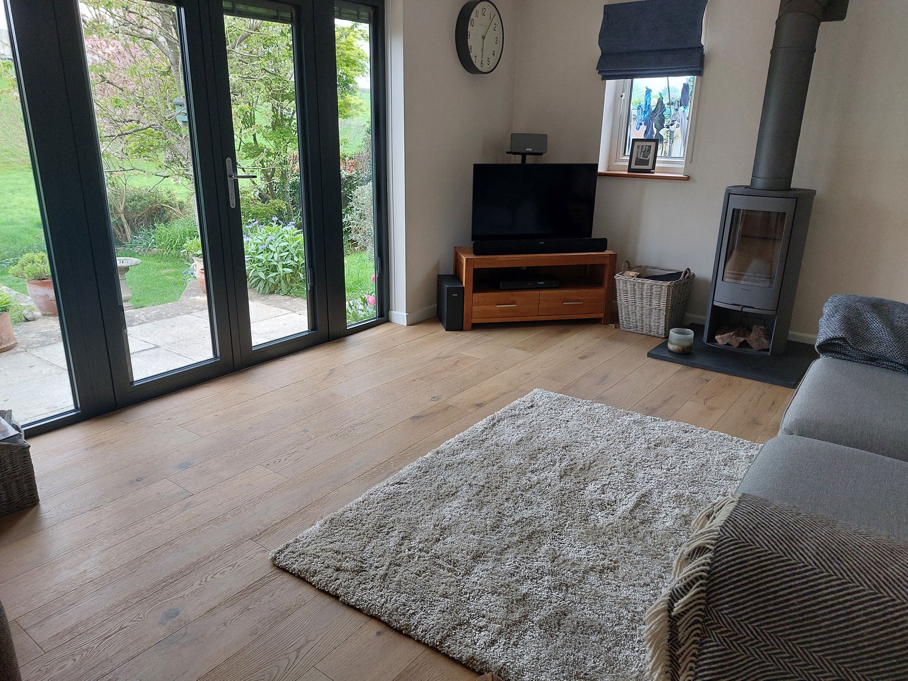 Deep Brushed Taupe Grey Rustic Lacquered European Oak Flooring