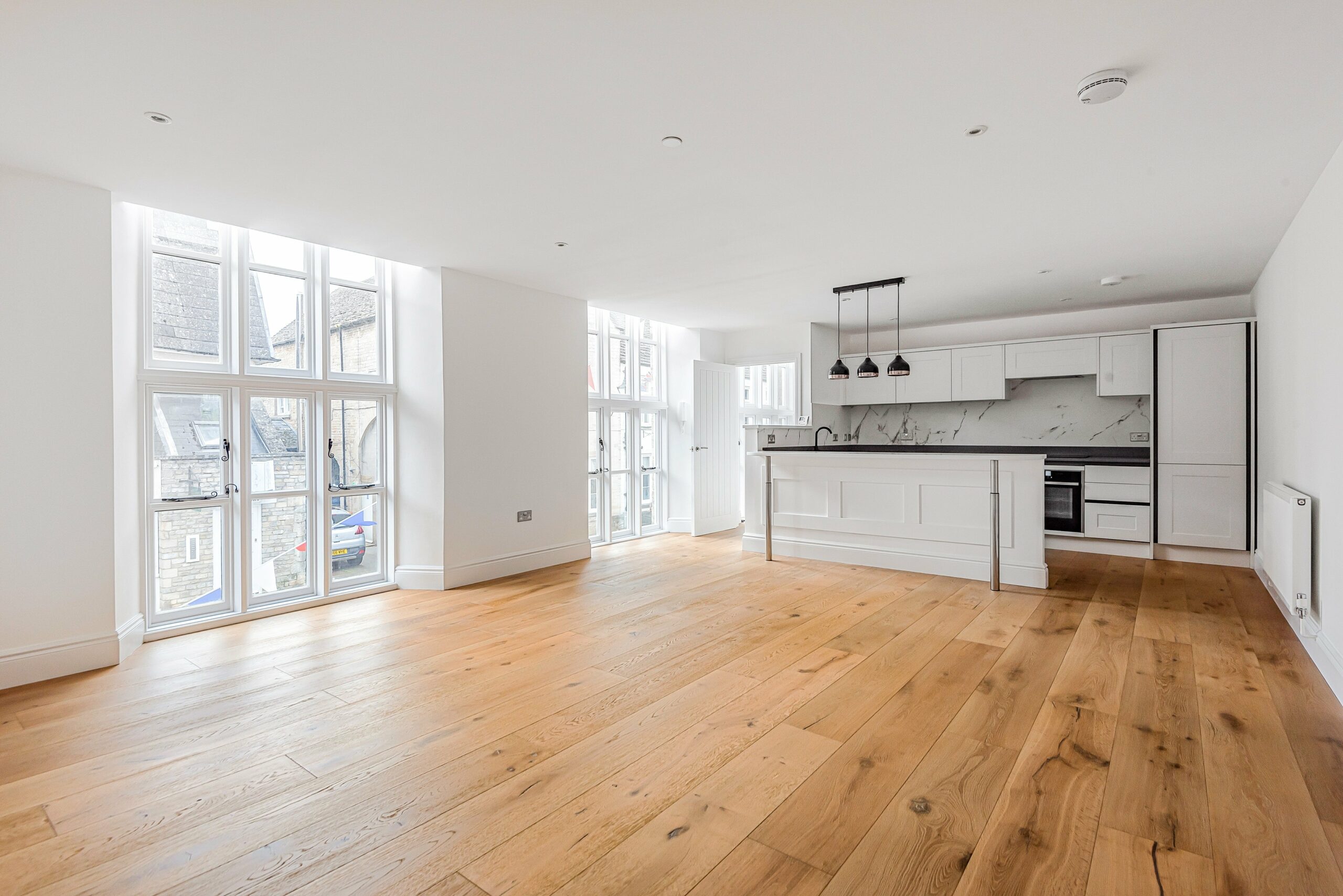 Wide Deep Brushed Taupe Grey Rustic Lacquered European Oak Flooring