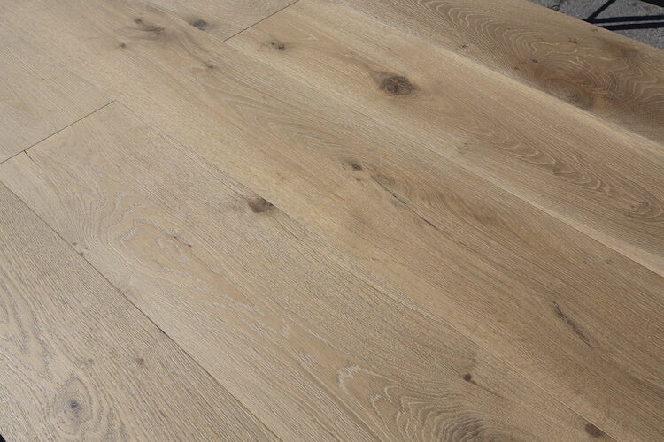 Deep Brushed Taupe Grey Rustic Lacquered European Oak Flooring