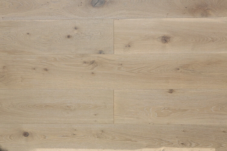 Wide Deep Brushed Taupe Grey Rustic Lacquered European Oak Flooring