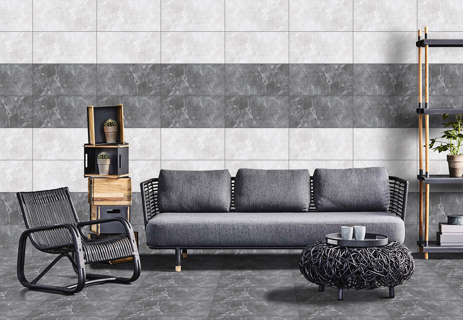 French Grey Dark Porcelain Tile