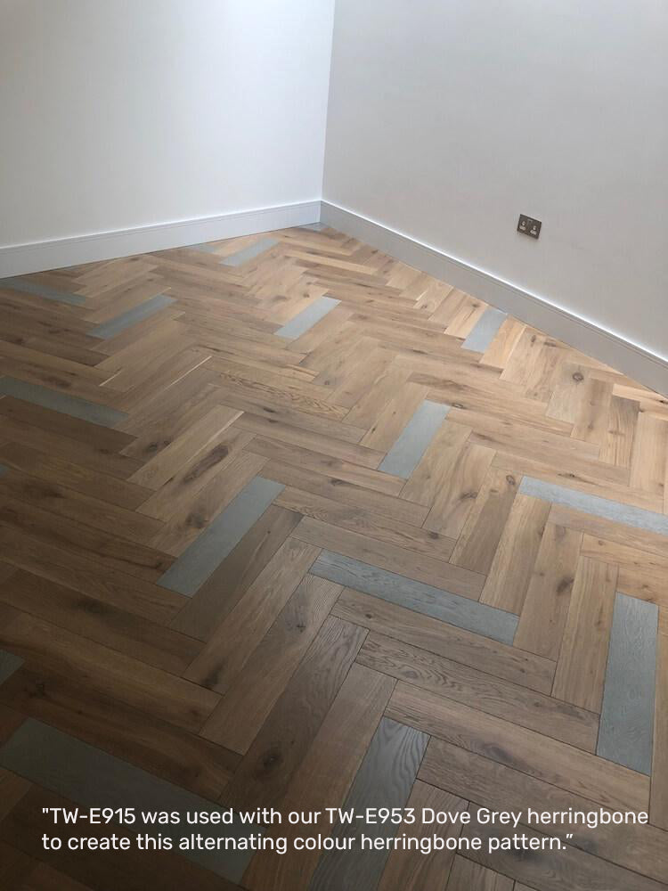 Brushed Fumed UV Oiled Light Oak Herringbone Parquet