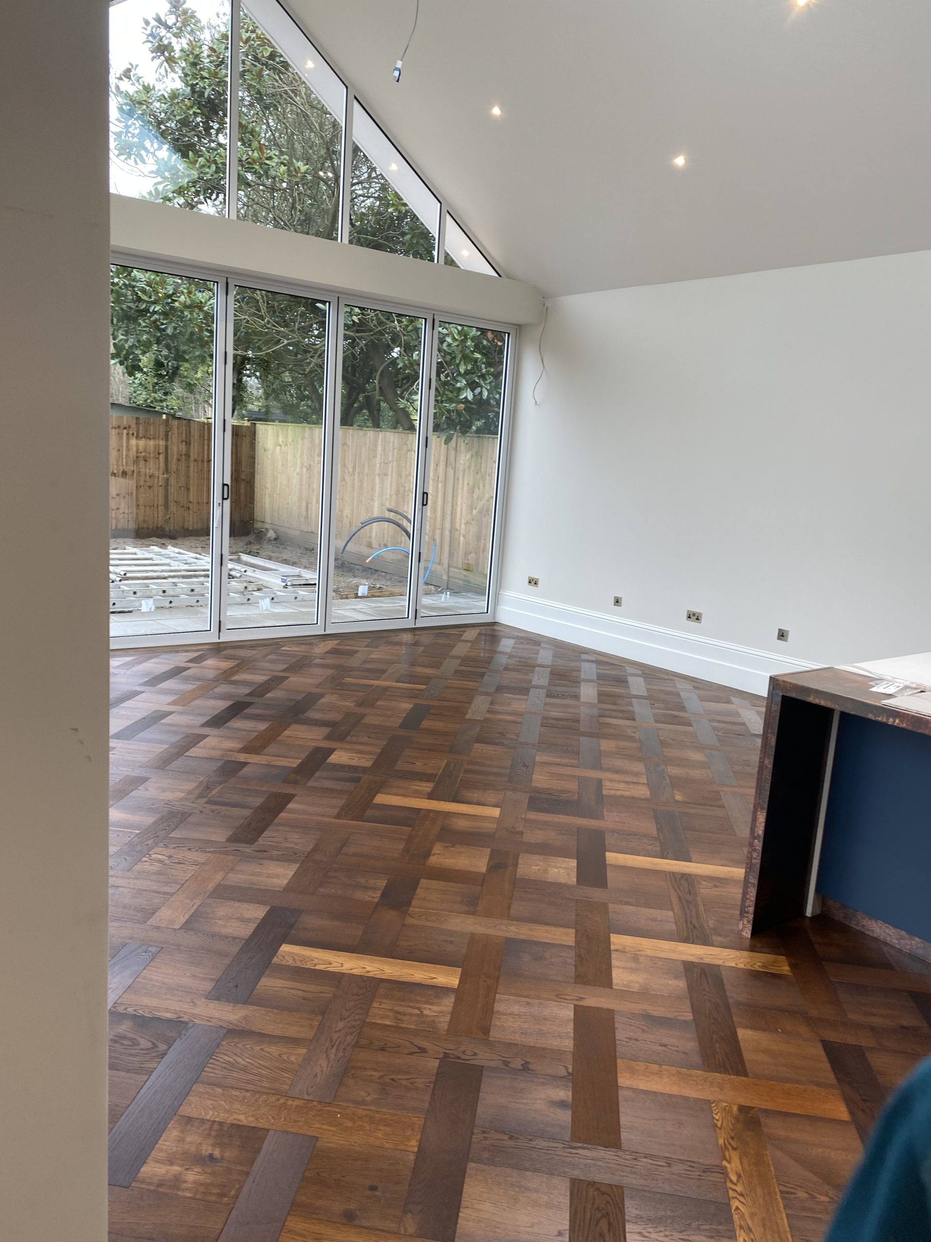 Deep Fumed UV Oiled Oak Basketweave Parquet