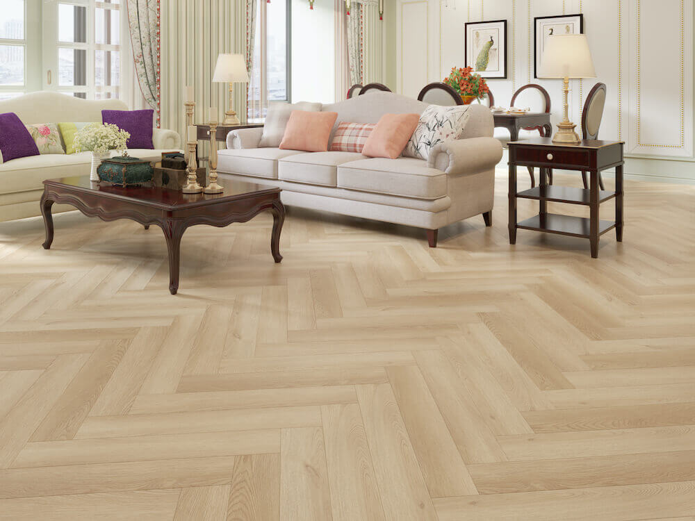 Bare Timber Oak Impervia Herringbone Parquet