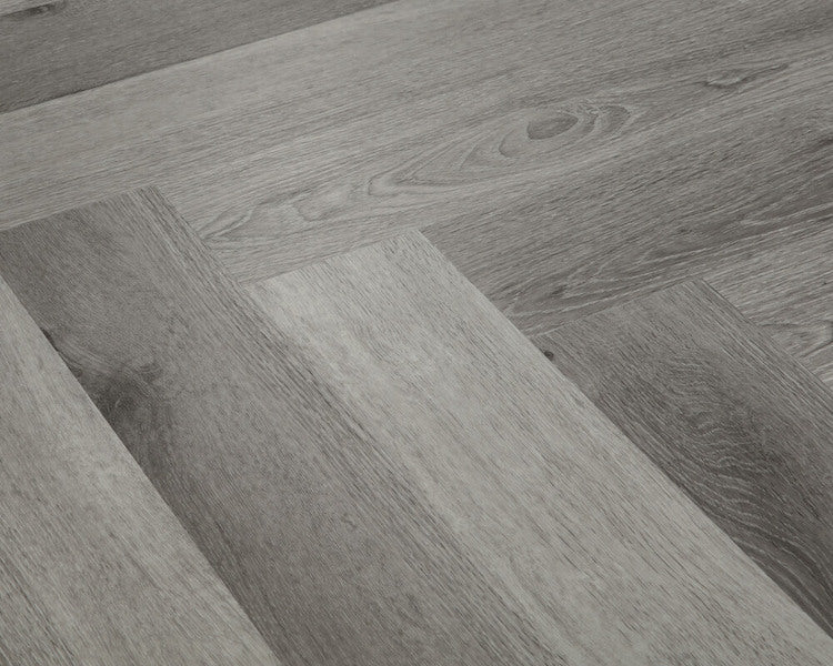 French Grey Oak Impervia Herringbone Parquet