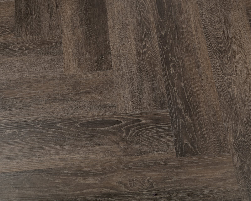 Smoked Oak Impervia Herringbone Parquet