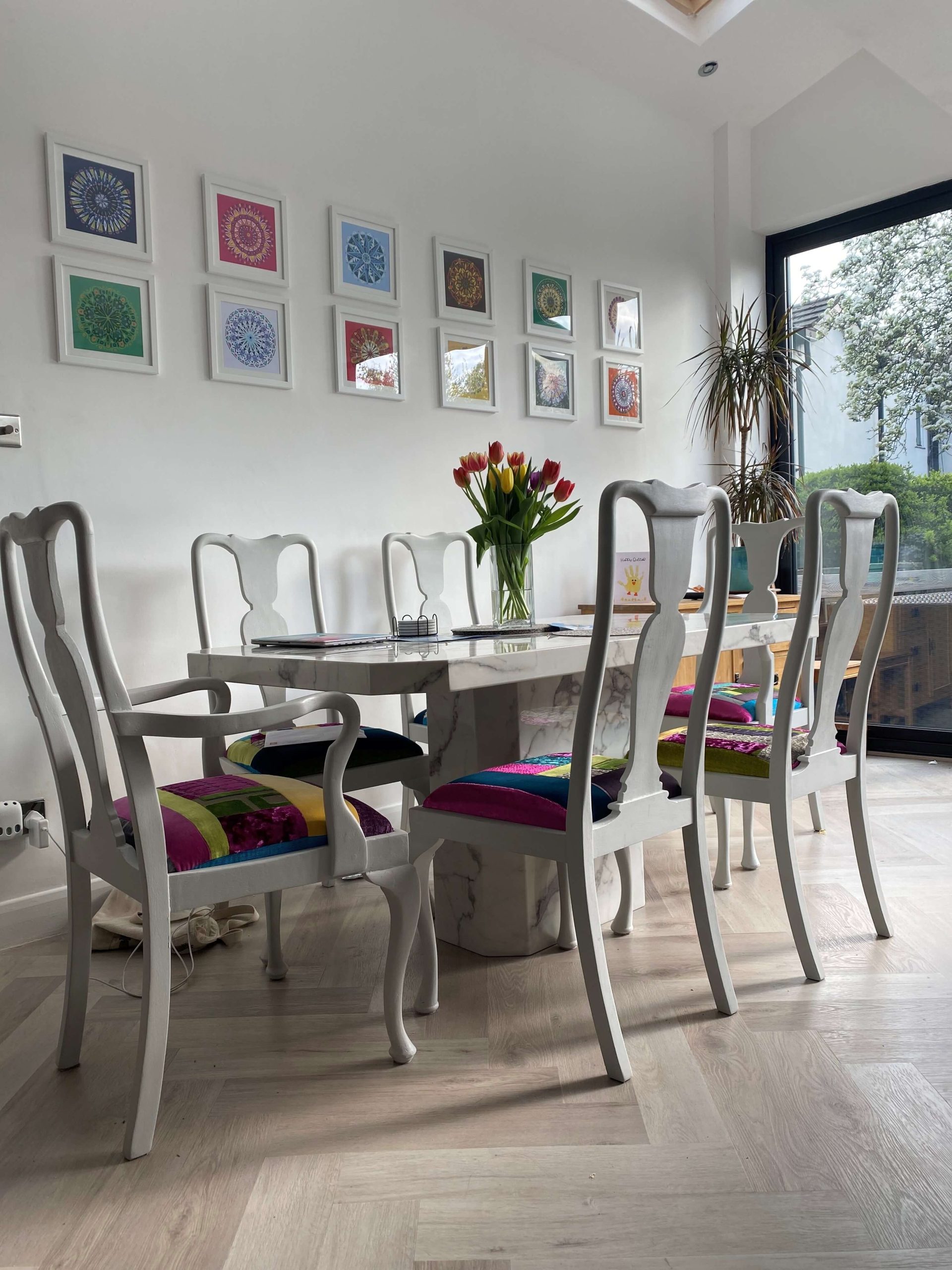 White Washed Oak Impervia Herringbone Parquet