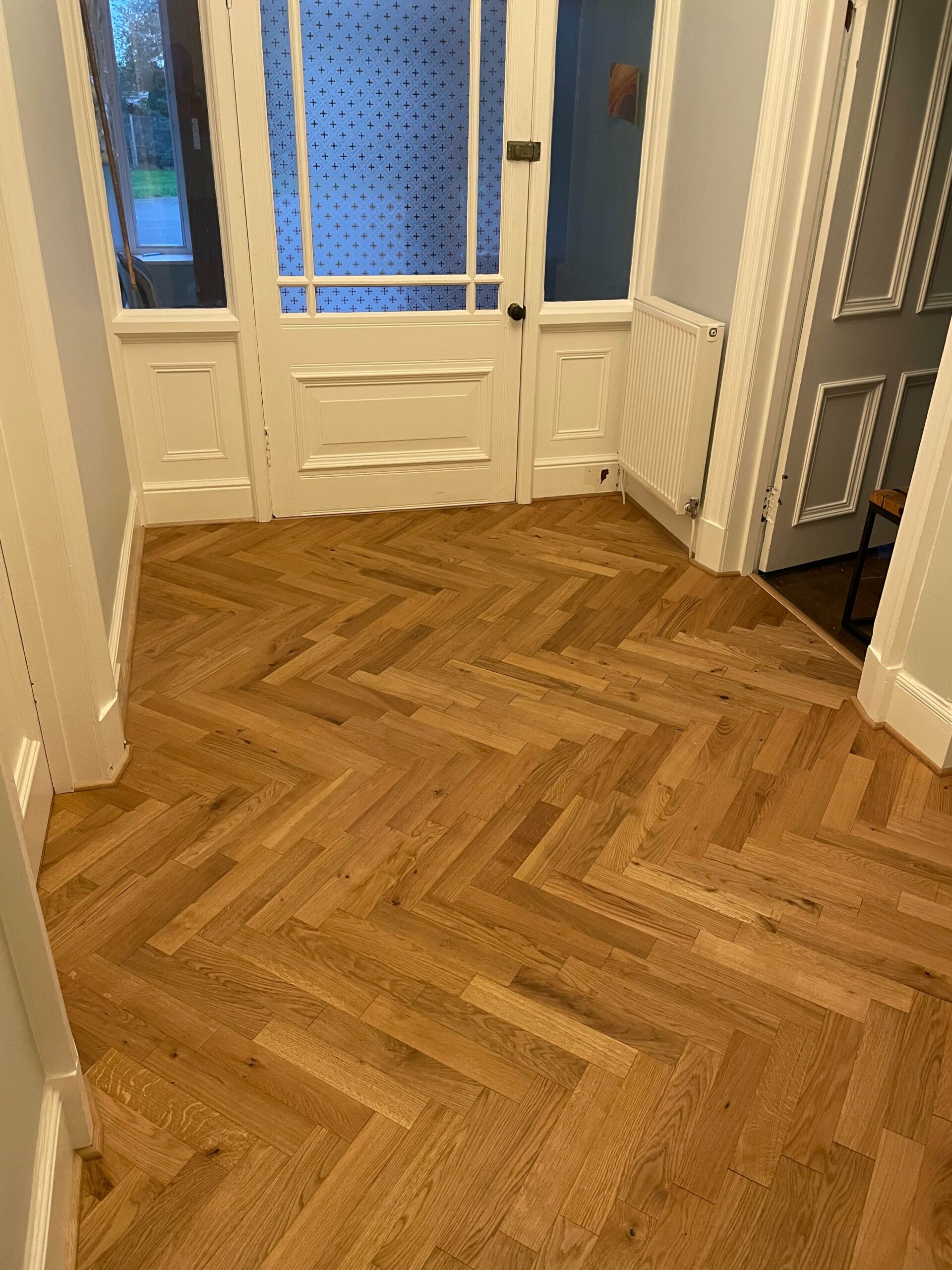 Smooth Natural Hard Wax Oiled Oak Herringbone Parquet