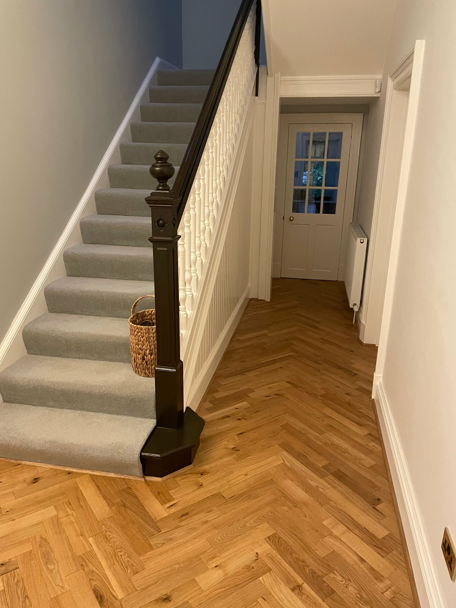 Smooth Natural Hard Wax Oiled Oak Herringbone Parquet