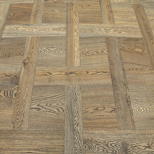 Antique UV Oiled Natural Oak Basketweave Parquet