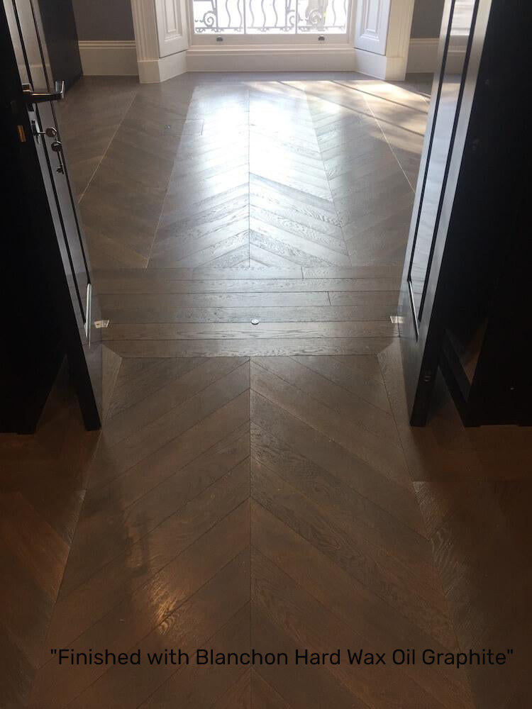 Natural Unfinished Oak Chevron Parquet