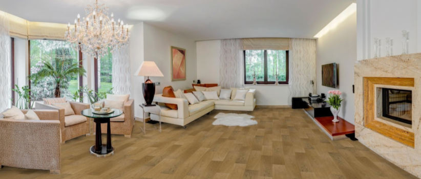 Brushed Natural Lacquered Oak Flooring