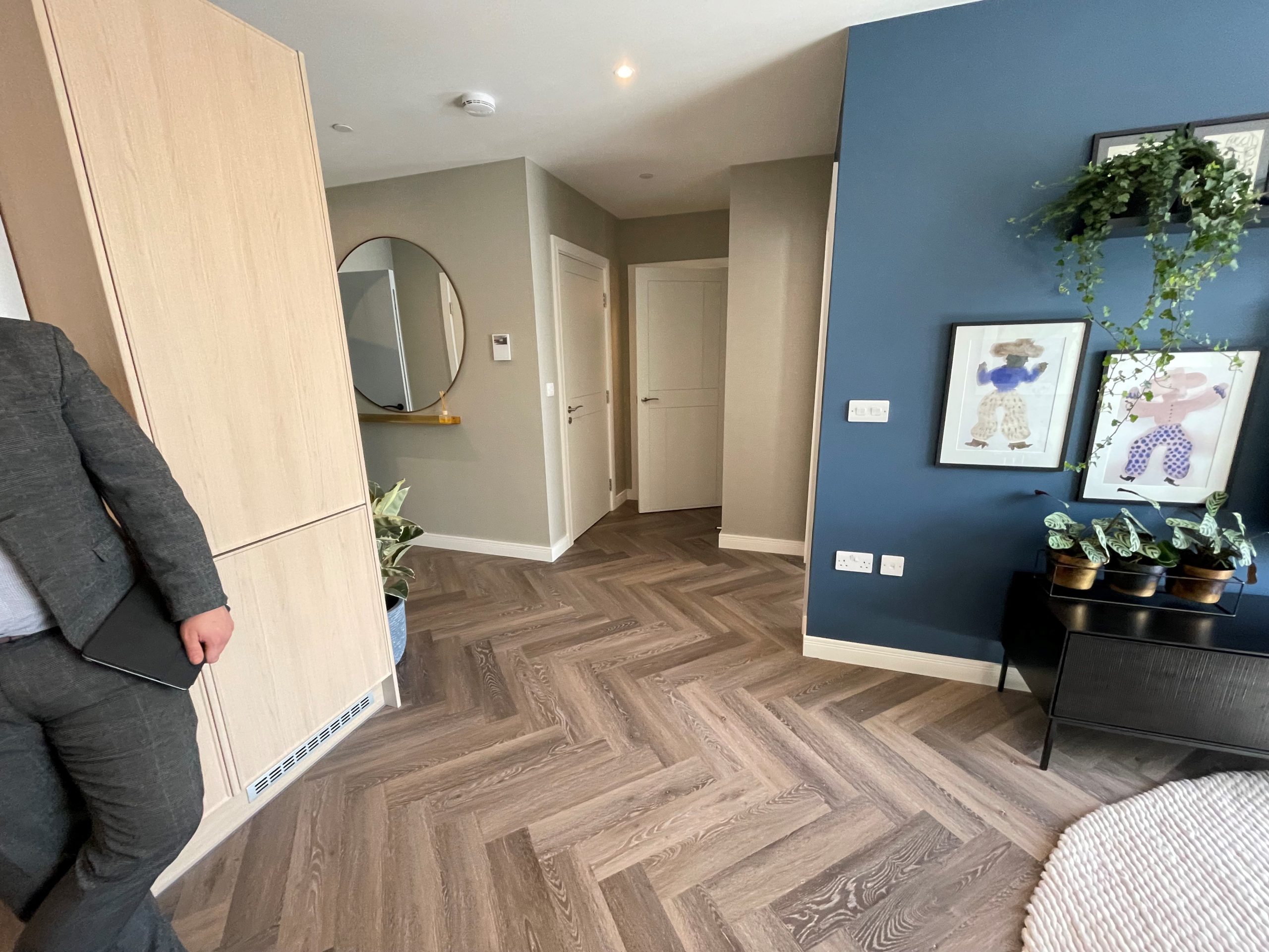 Cobble Grey Oak Impervia Herringbone Parquet