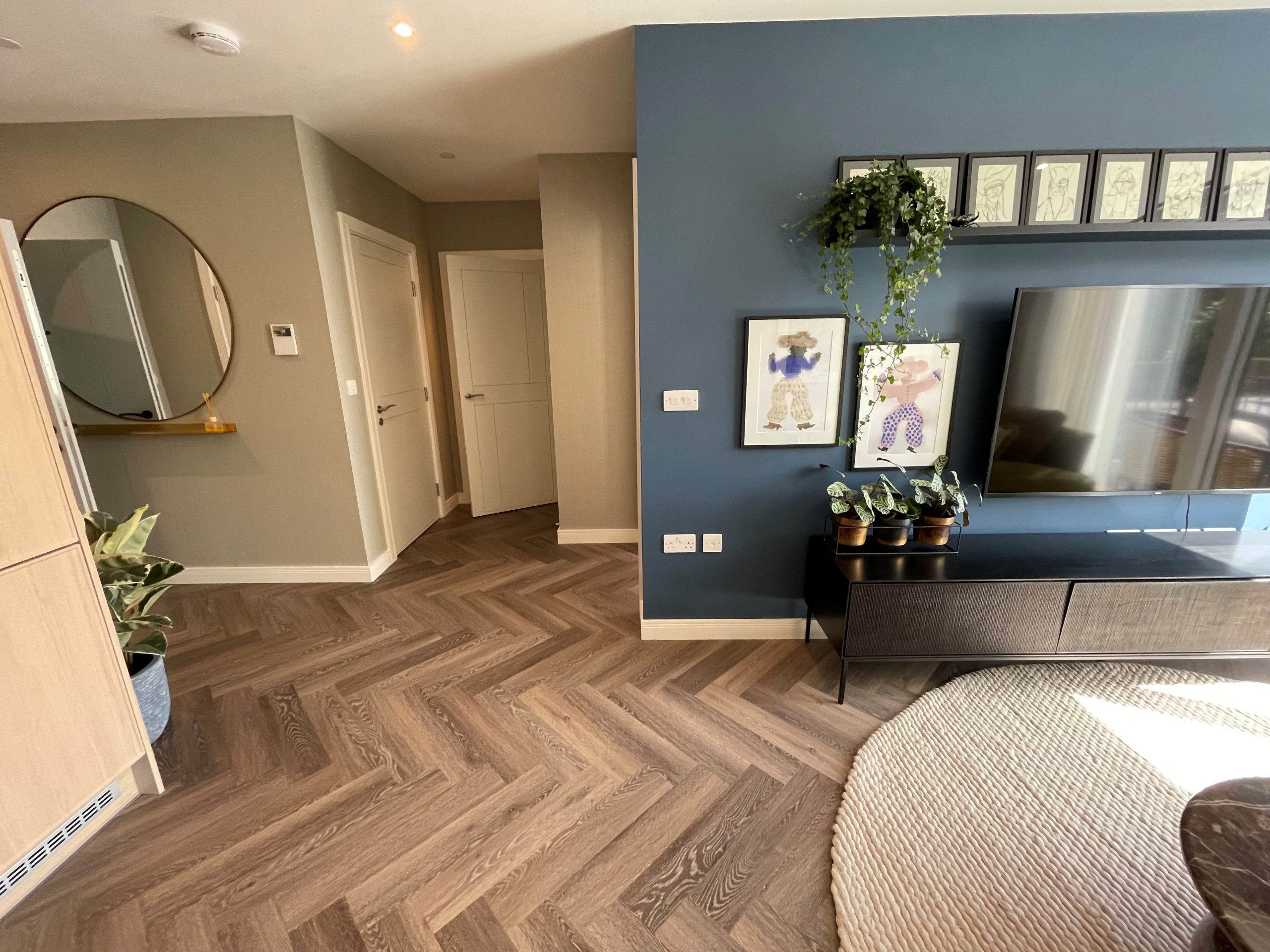 Cobble Grey Oak Impervia Herringbone Parquet