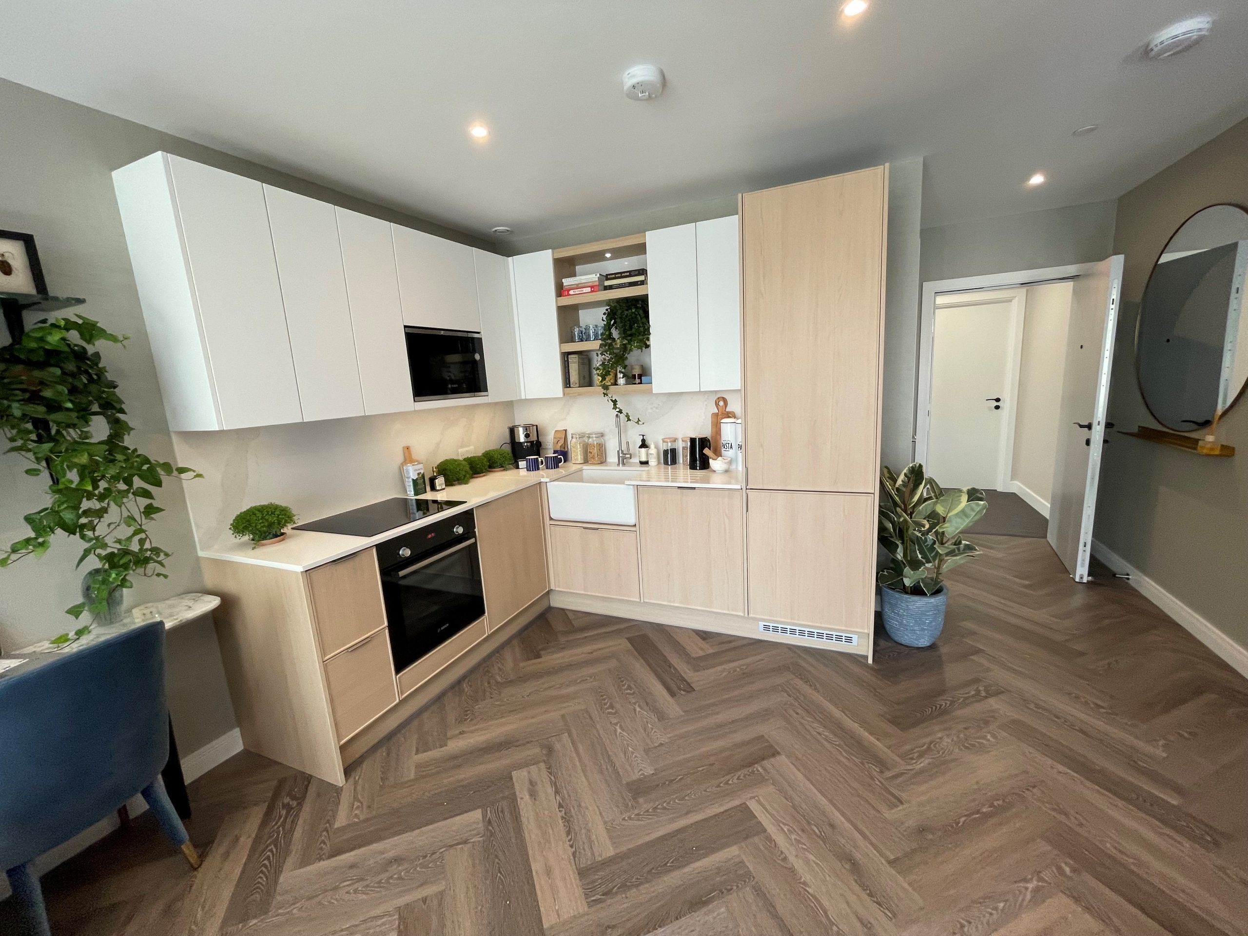 Cobble Grey Oak Impervia Herringbone Parquet