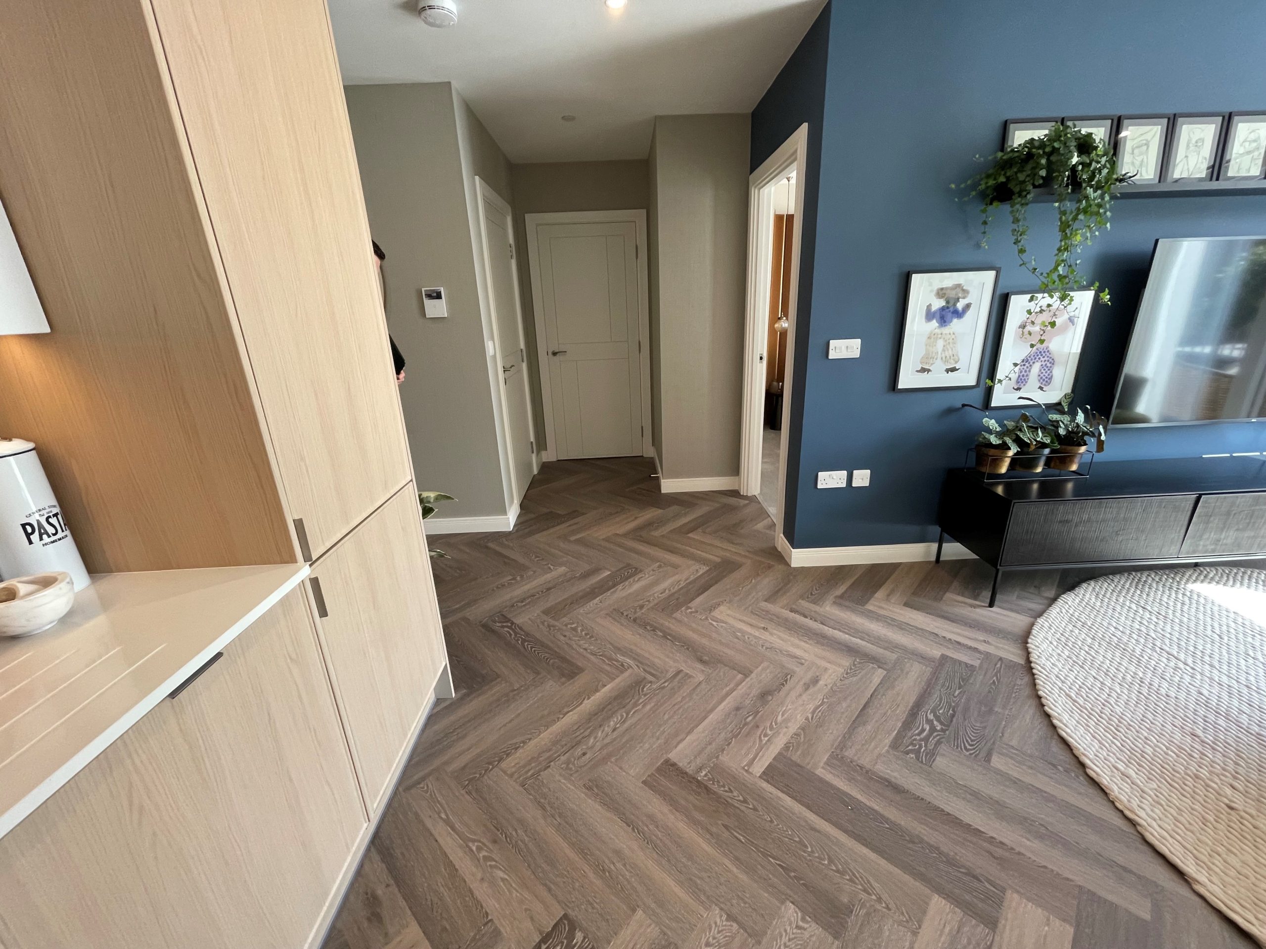 Cobble Grey Oak Impervia Herringbone Parquet