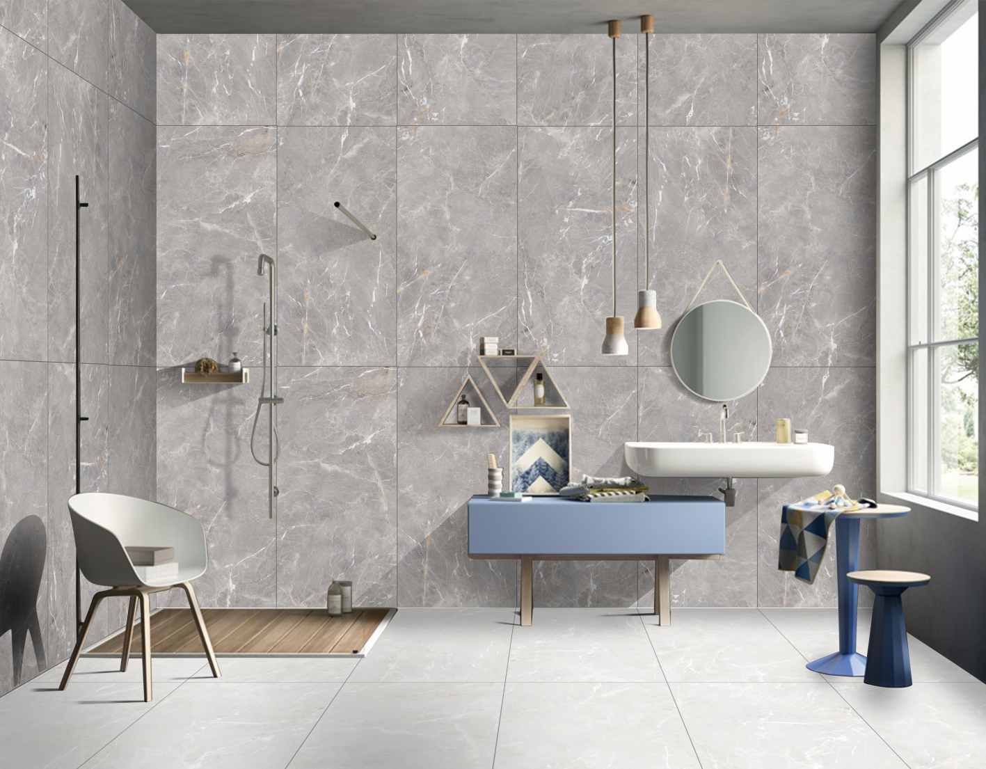 Soft Light Grey Porcelain Tile