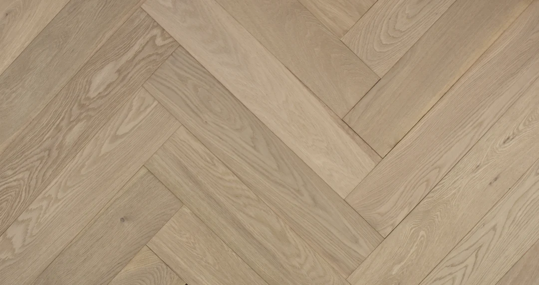 Light Brushed UV Oiled Light Oak Basketweave Parquet