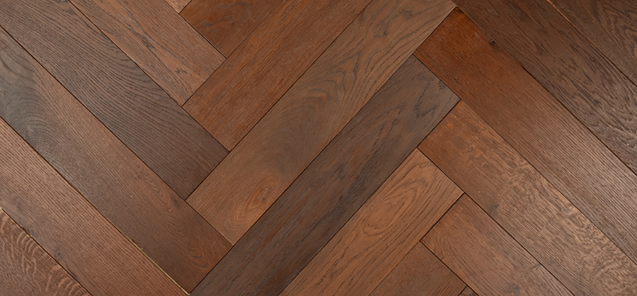 Deep Fumed UV Oiled Oak Herringbone Parquet