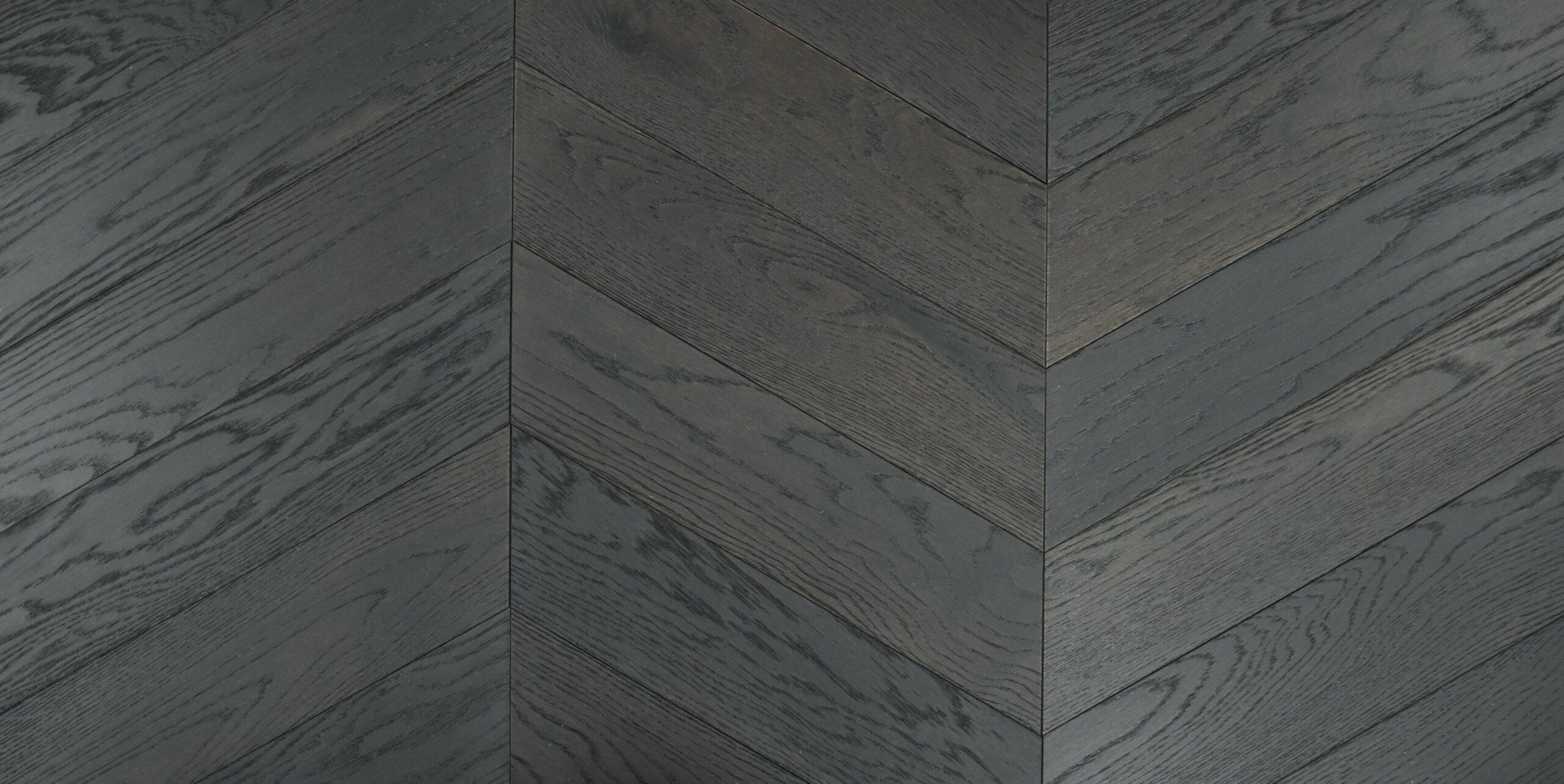 Deep Fumed Dark Earth UV Oiled Chevron Parquet