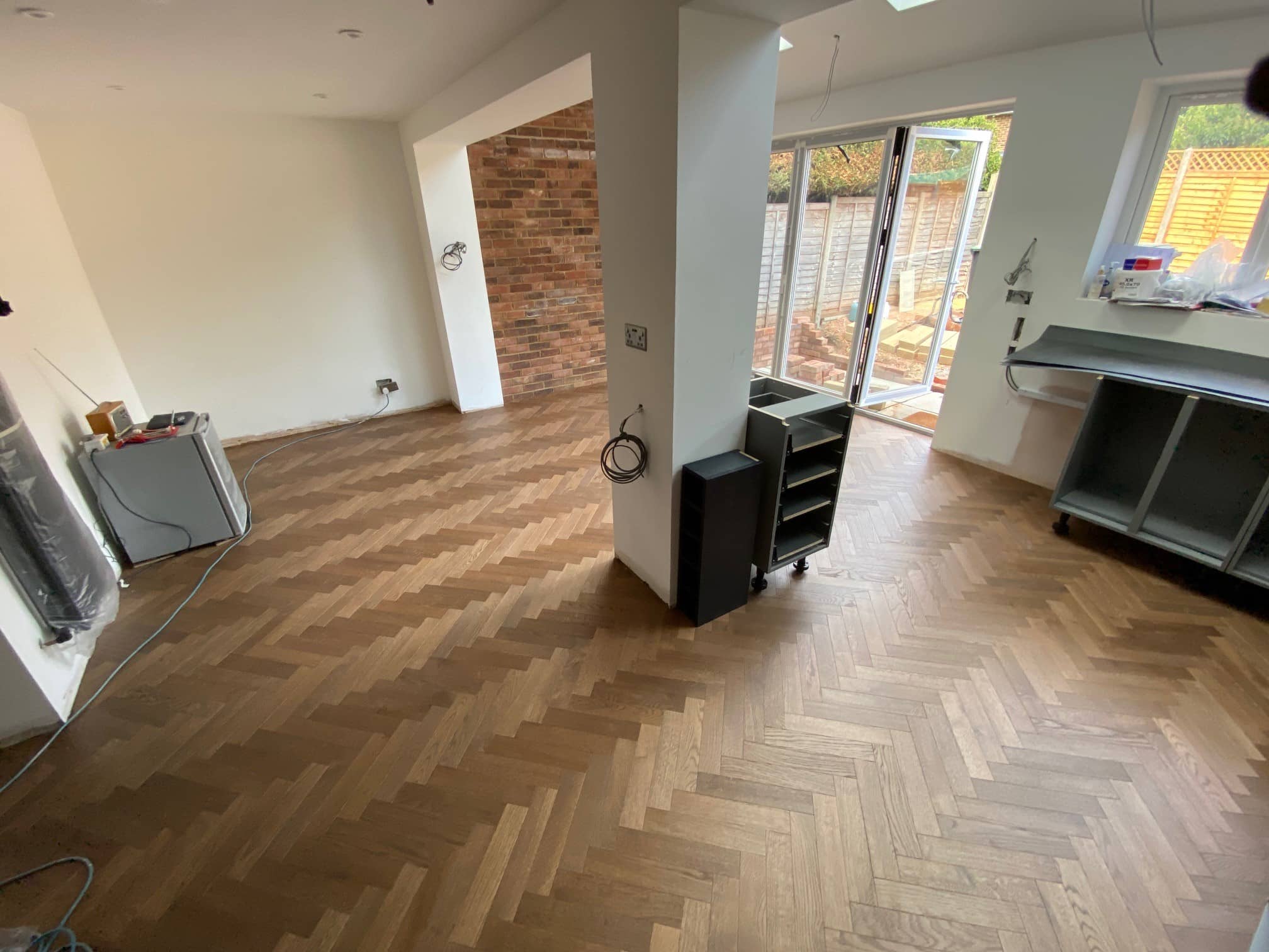 Brushed Smoked UV Oiled Oak Herringbone Parquet