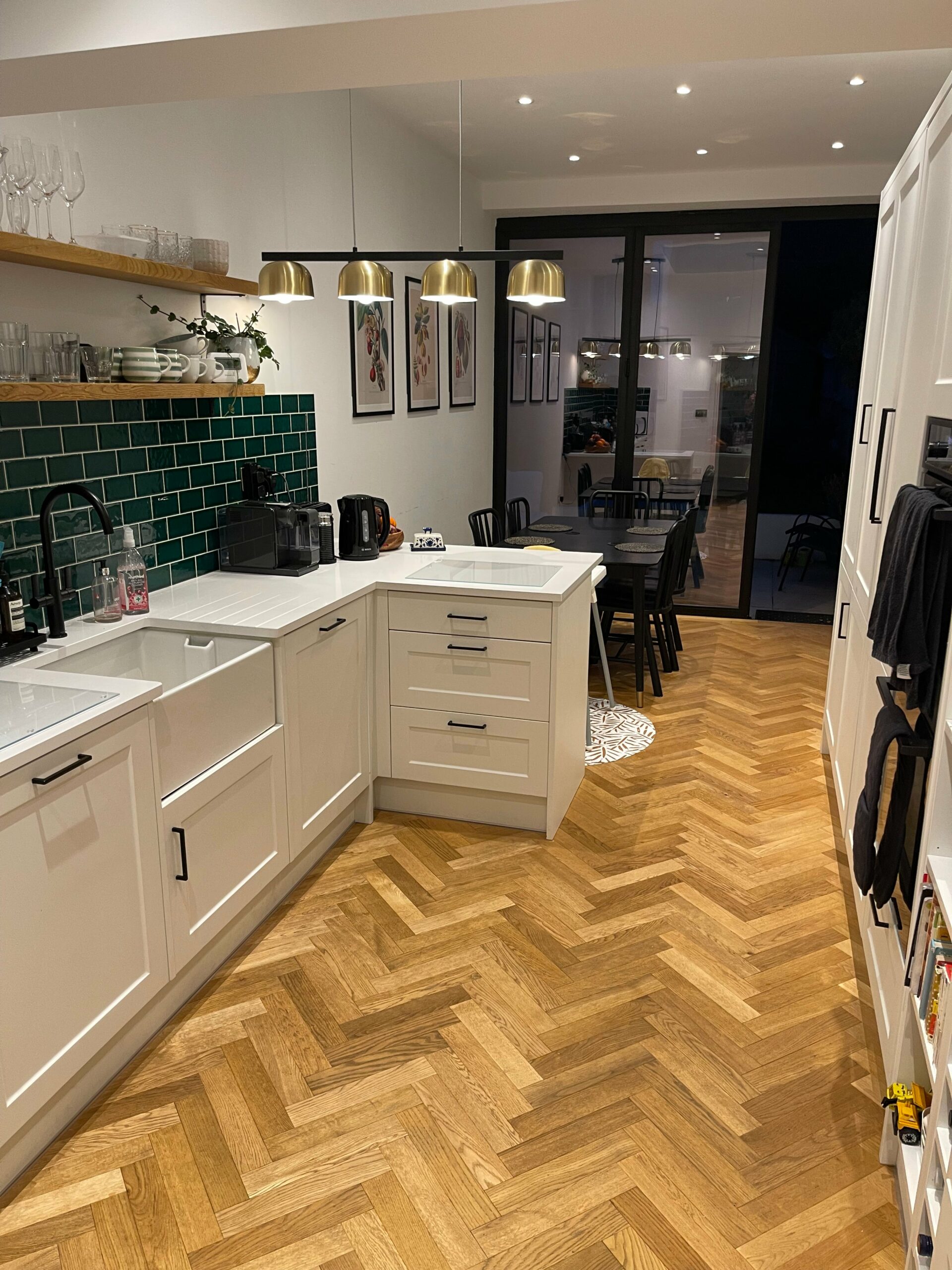 Smooth Natural Hard Wax Oiled Oak Herringbone Parquet