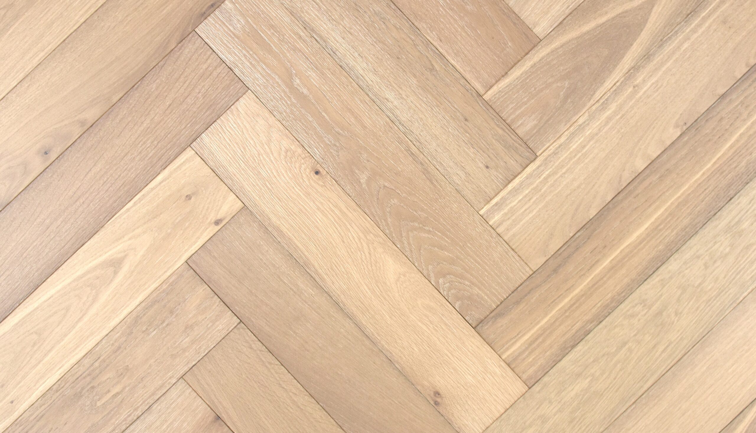 Wide Light Cobble Grey UV Oiled Oak Herringbone Parquet