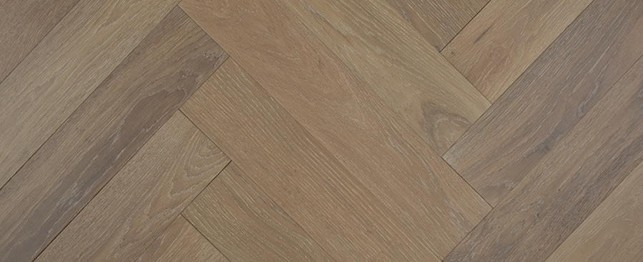 Brushed Fumed Limed UV Oiled Oak Herringbone Parquet