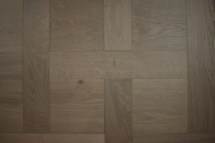 Brushed Fumed Limed UV Oiled Oak Basketweave Parquet