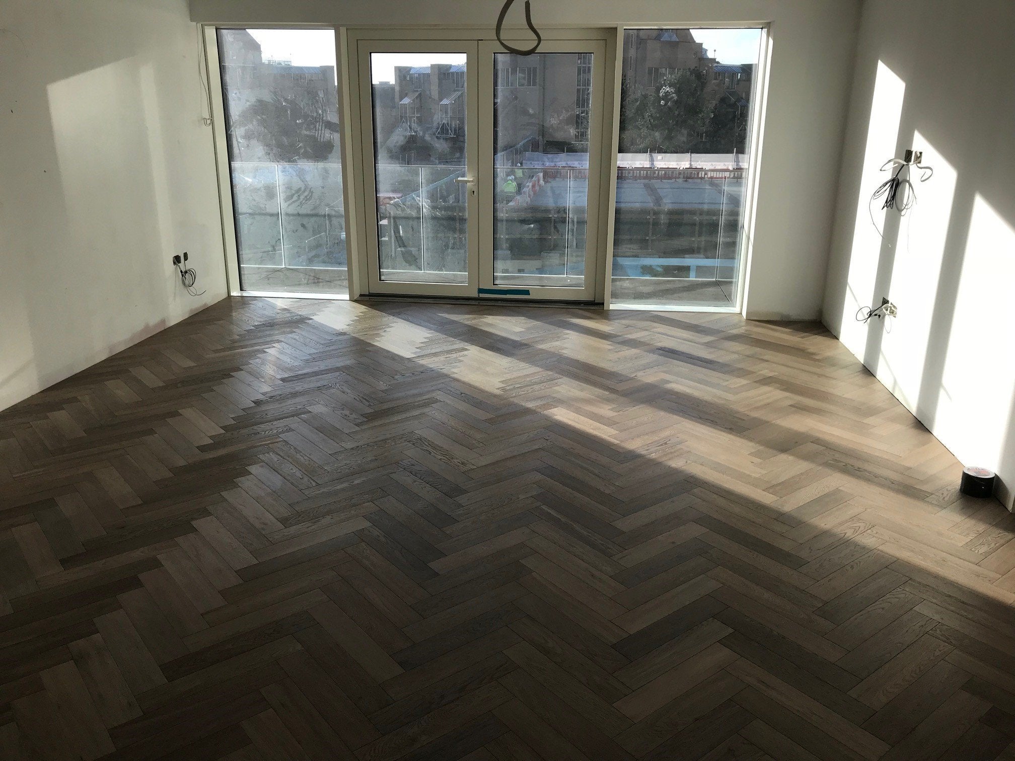 Cobble Grey UV Oiled Oak Herringbone Parquet