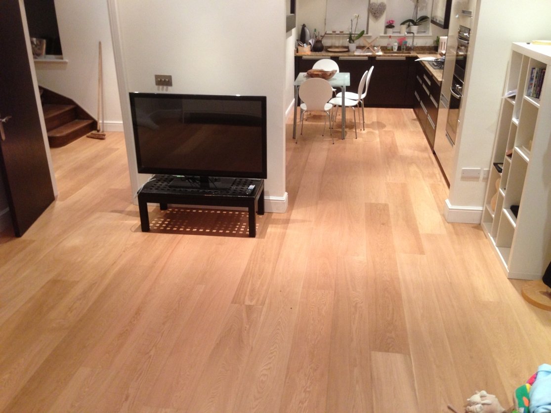 Wide Brushed Natural UV Oiled Oak Flooring