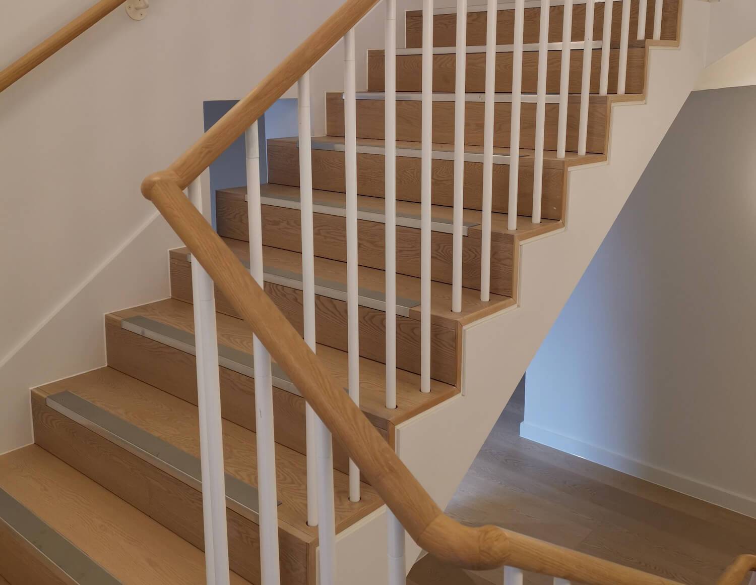 Wide White Lacquered Oak Flooring