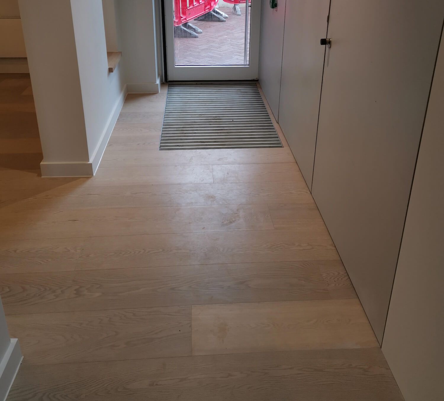 Wide White Lacquered Oak Flooring