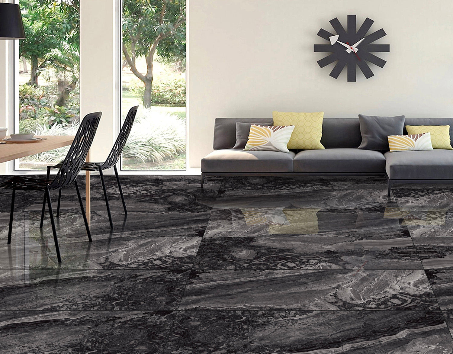 Nero Black Porcelain Tile