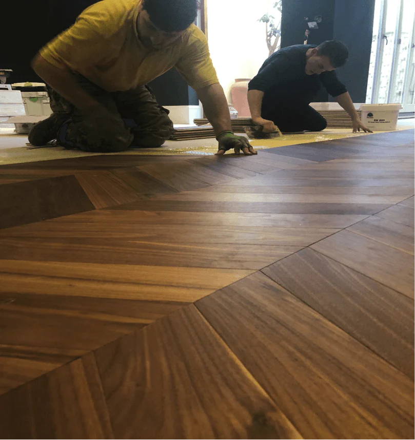 Walnut being fitted by our expert installers