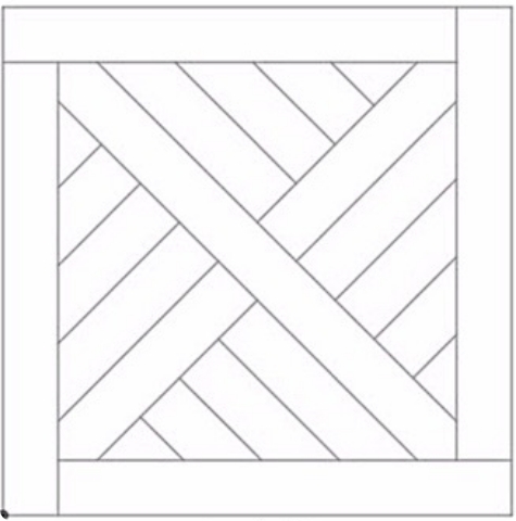 Cross-Hatch Parquet Panel